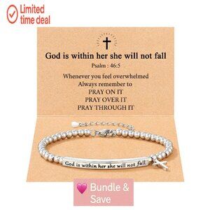 Inspirational Bible Verse Bracelet for Women Girls Christian Jewelry Gift